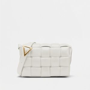 Bottega Veneta Padded Cassette Crossbody in Chalk